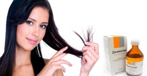 Для ускорения роста волос используют лечебные свойства препарата Димексид